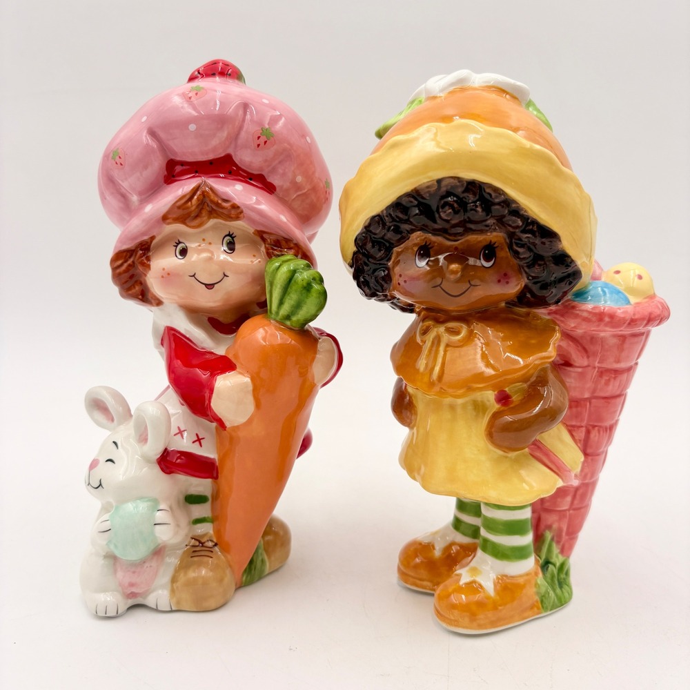 Blue Sky Strawberry Shortcake Orange Blossom Ceramic Carrots for‎ Easter Days